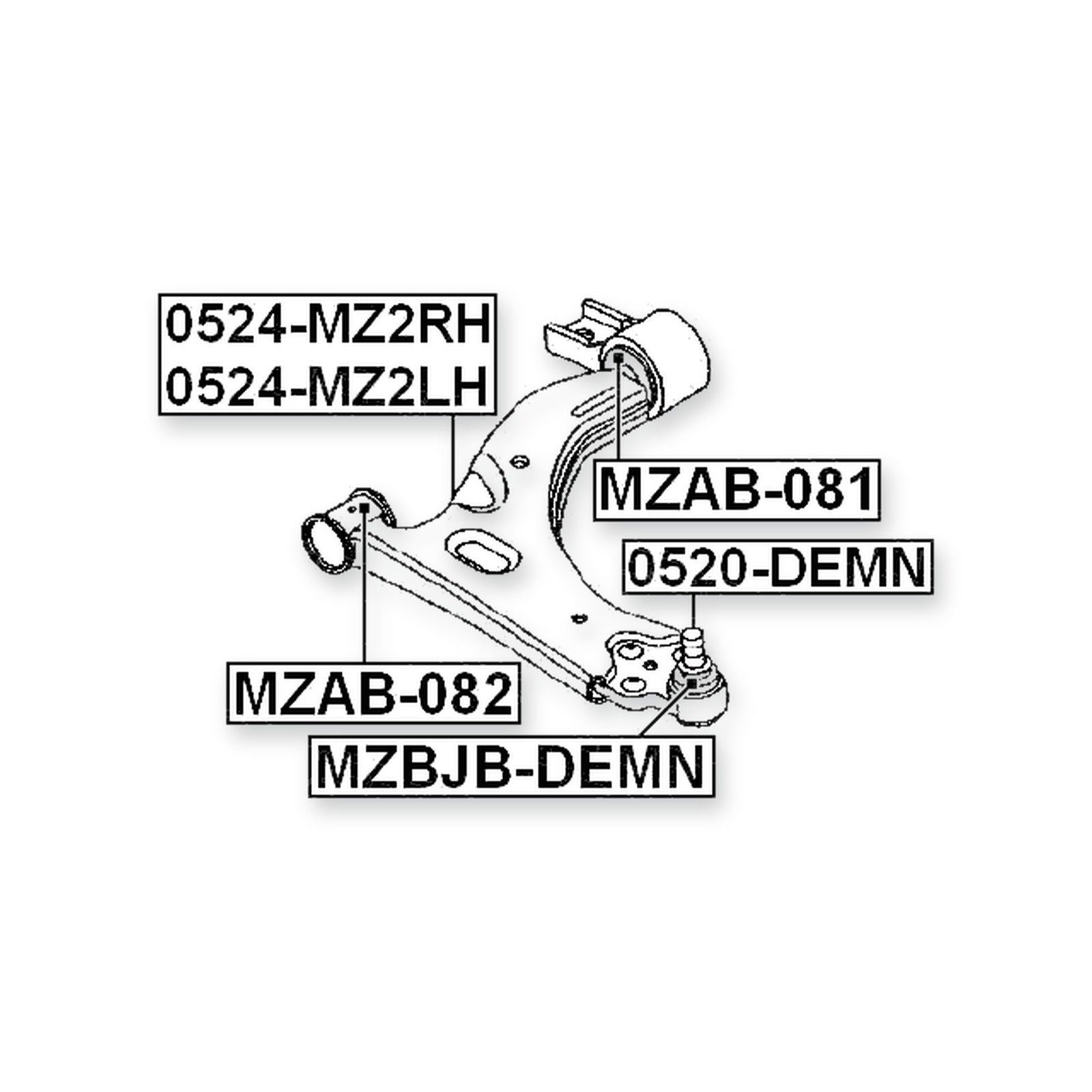 Ford Fiesta Front Right Control Arm