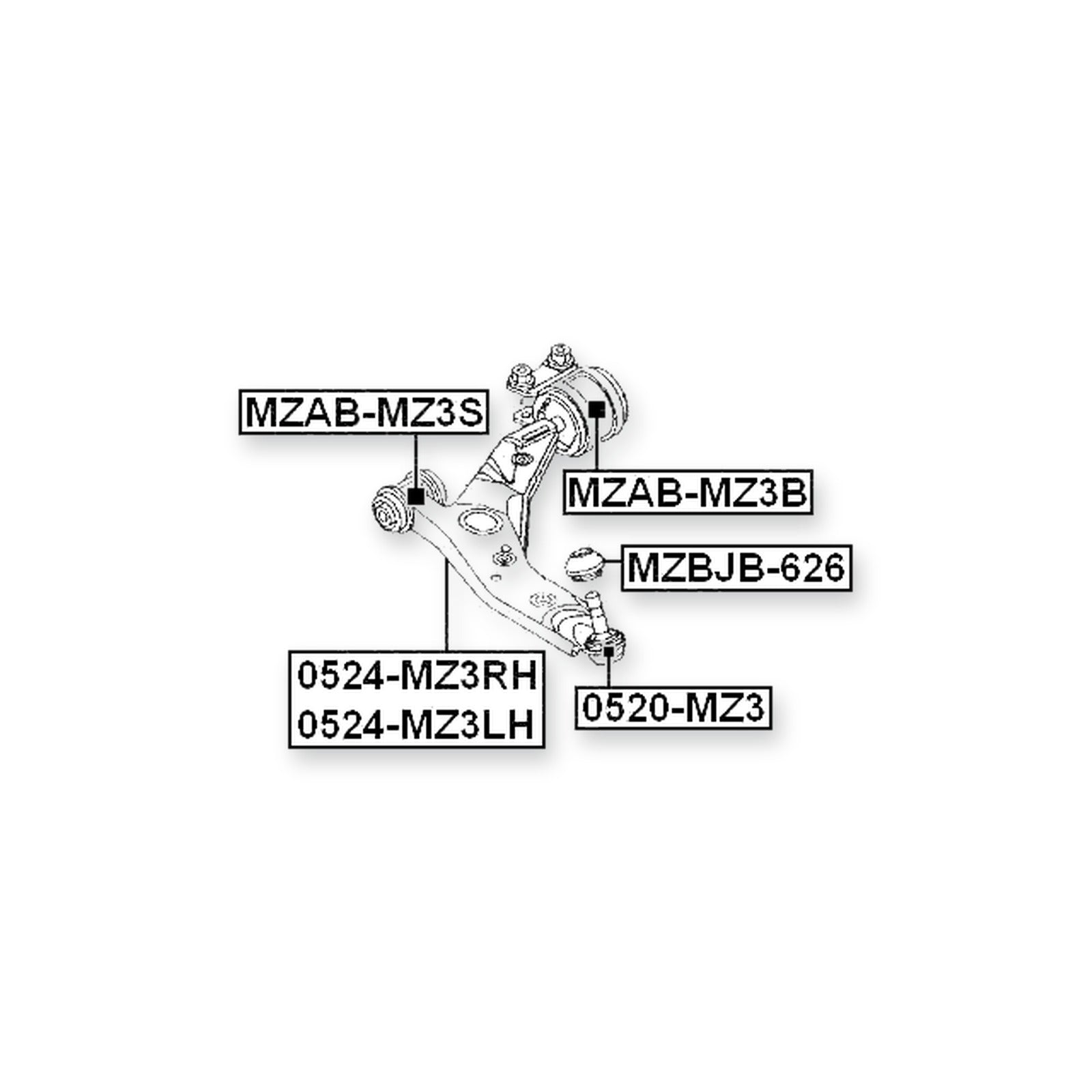Nissan Lafesta B35 Front Left Control Arm