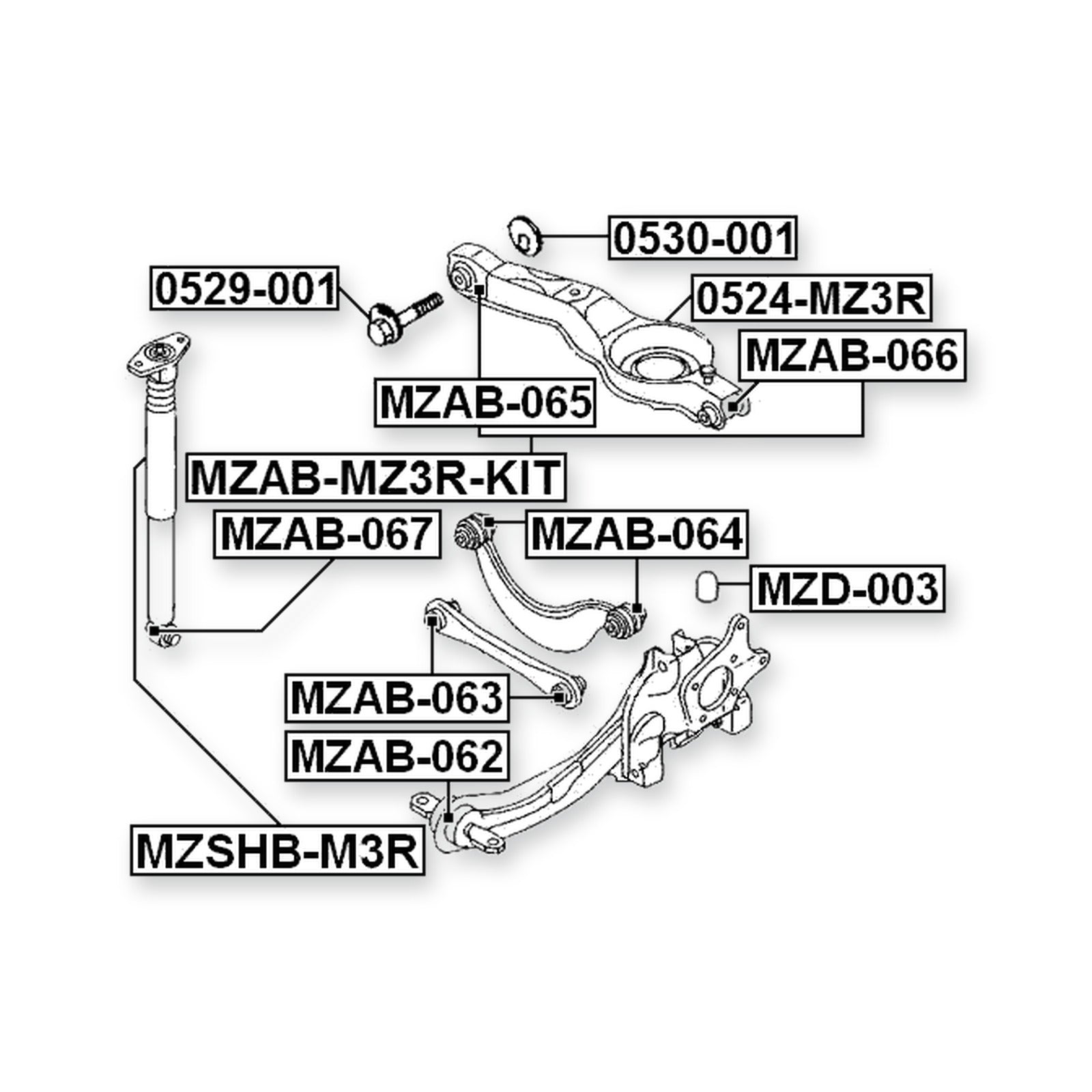 Ford C-Max Rear Lower Control Arm
