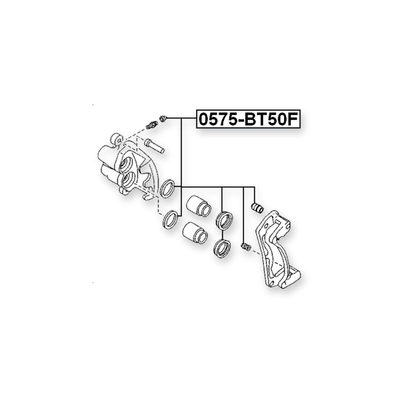 Ford Everest Front Brake Caliper Repair Kit (Set For Two Sides)