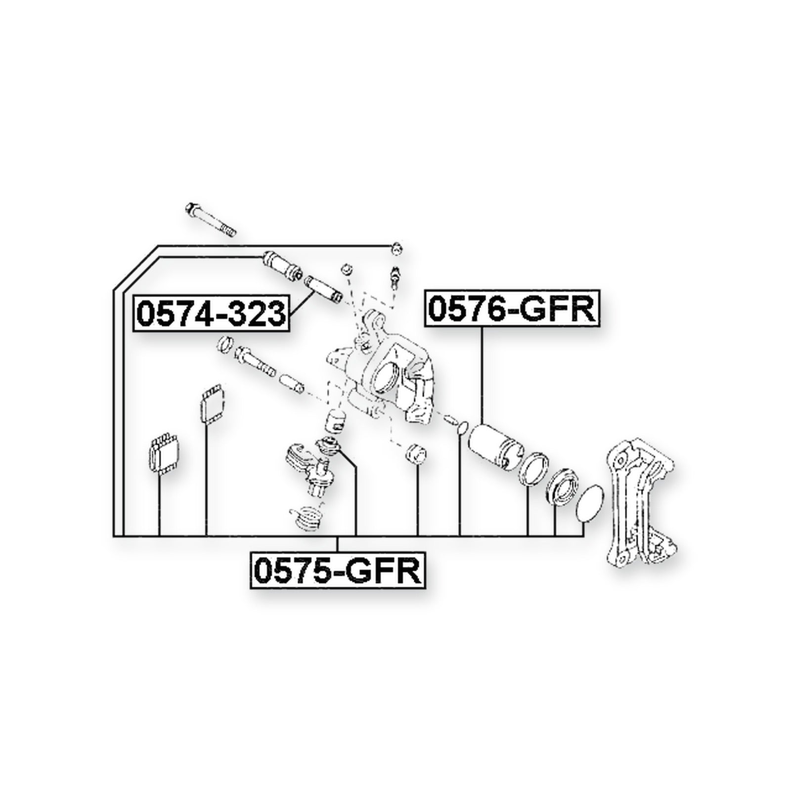 Mazda 323 Bj Rear Brake Caliper Repair Kit (Set For Two Sides)