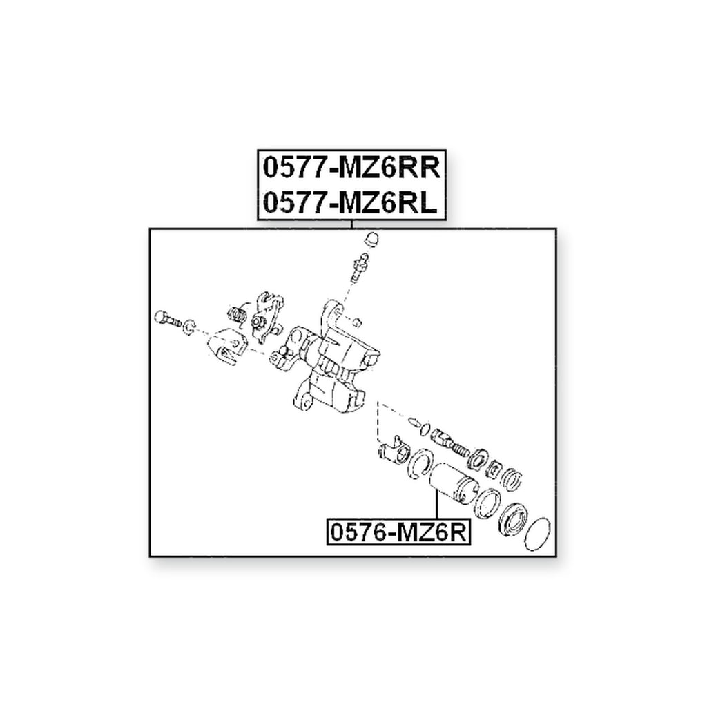 Mazda 6 Wagon Rear Caliper Piston With Mechanism D34.8