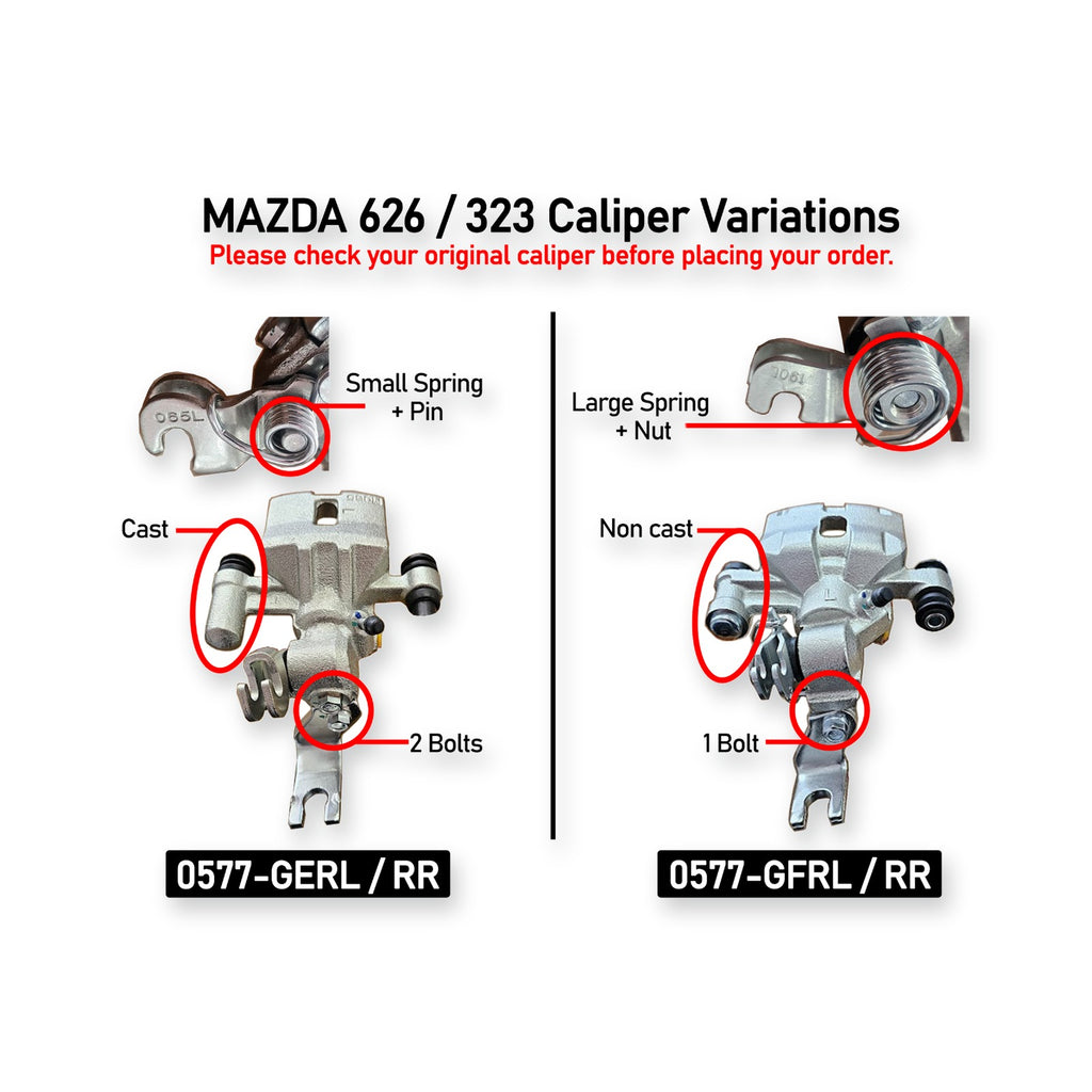 Mazda 626 Ge Rear Left Brake Caliper Assembly