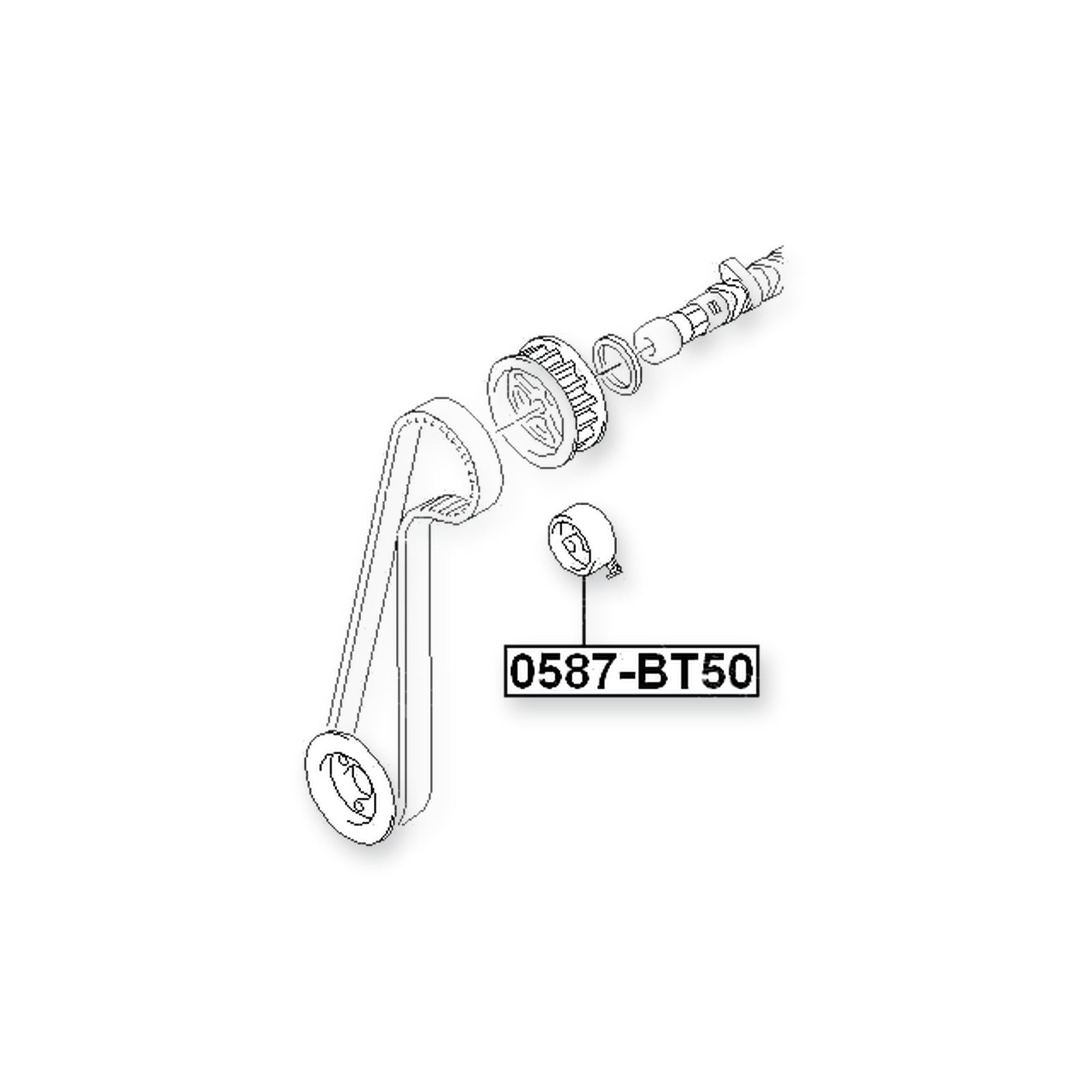 Mazda B2200 Un Timing Belt Tensioner Pulley