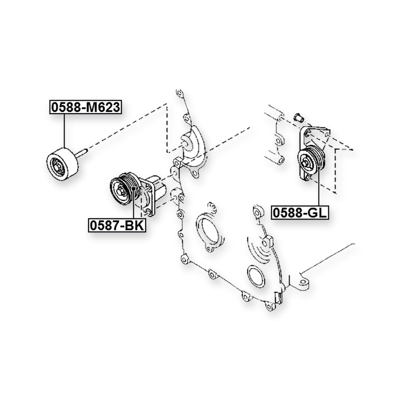 Mazda 6 Wagon Pulley Idler Kit