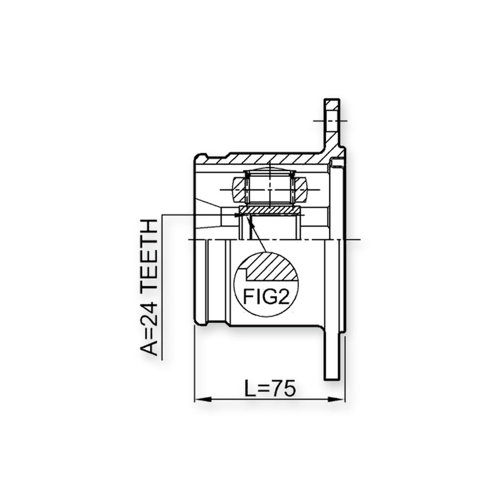 Suzuki Grand Vitara JB416X Front Left CV Joint 24X137.5 2006-2014