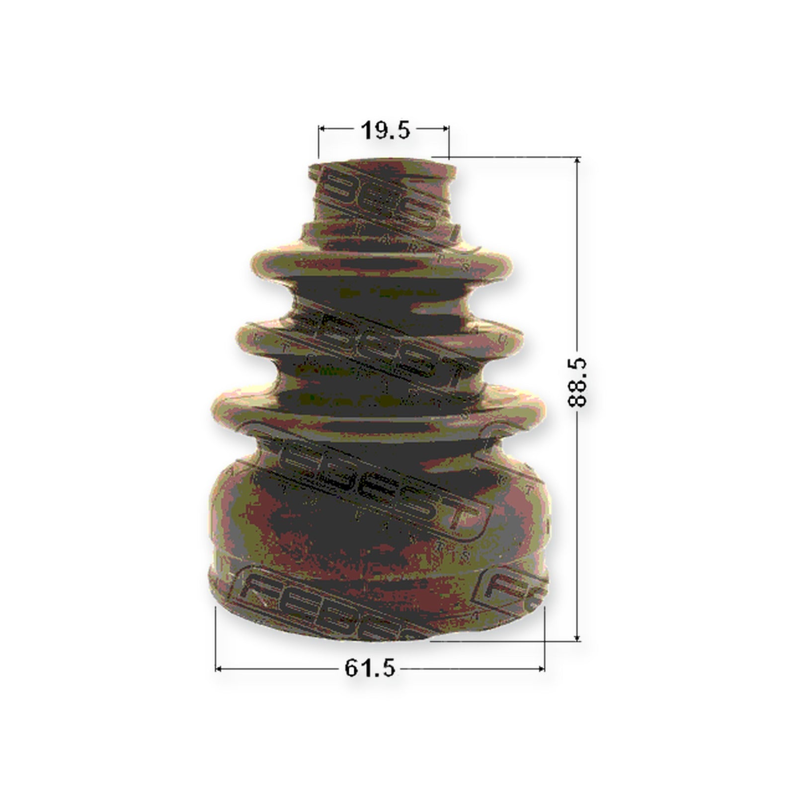 Ford Kuga Inner Boot CV Joint Kit 61.5X88.5X19.5