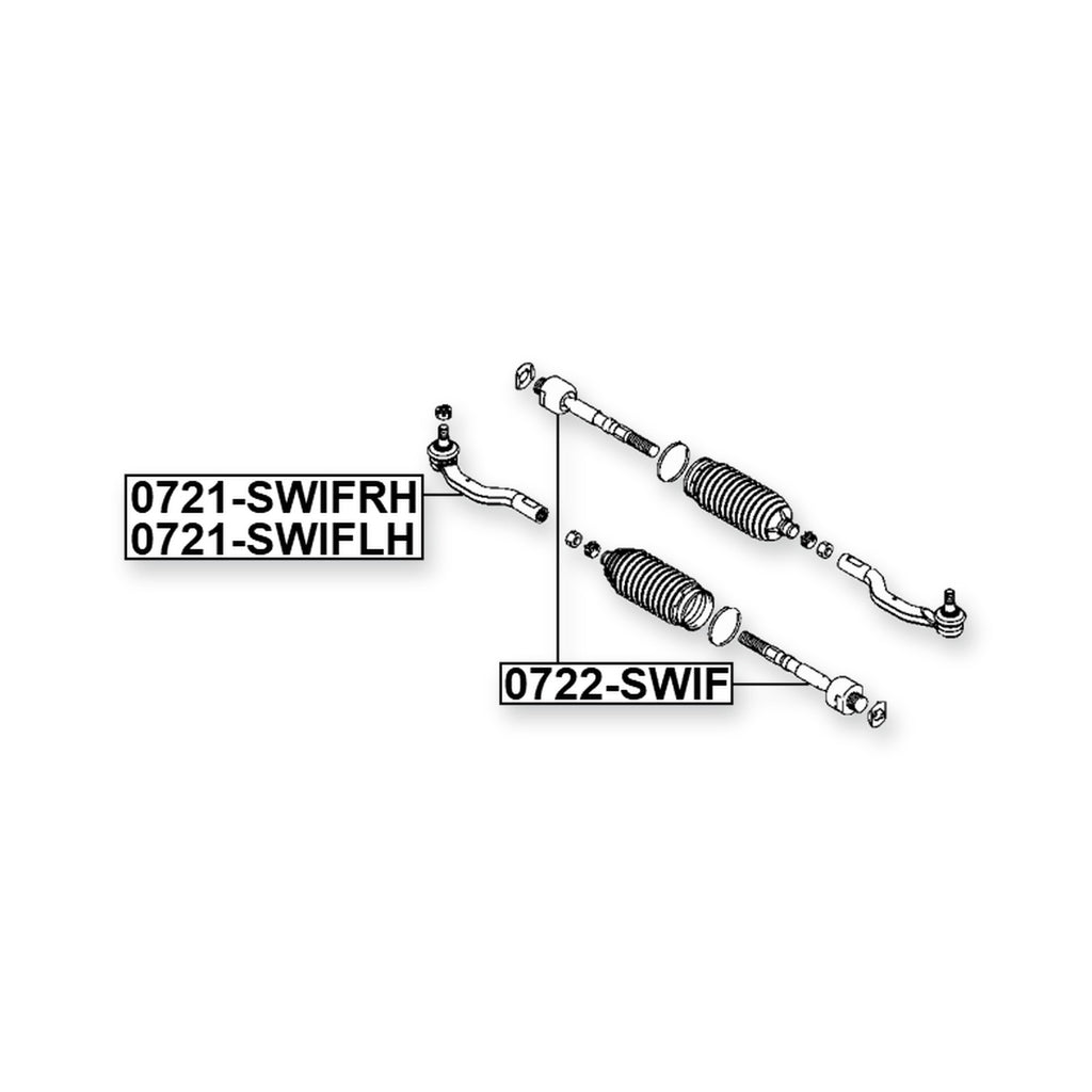 Suzuki Swift Front Left Steering Tie Rod End 2010-2017