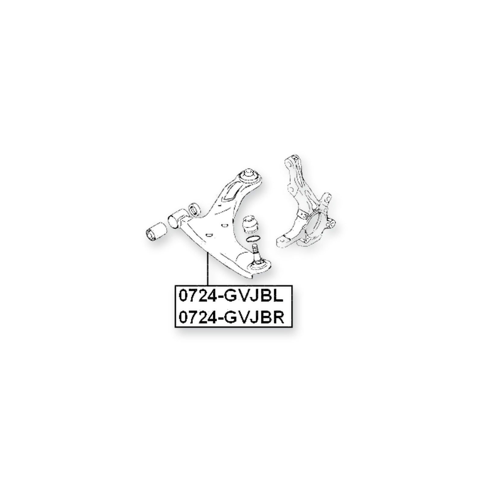 Suzuki Grand Vitara JB416X Front Right Control Arm 2006-2014