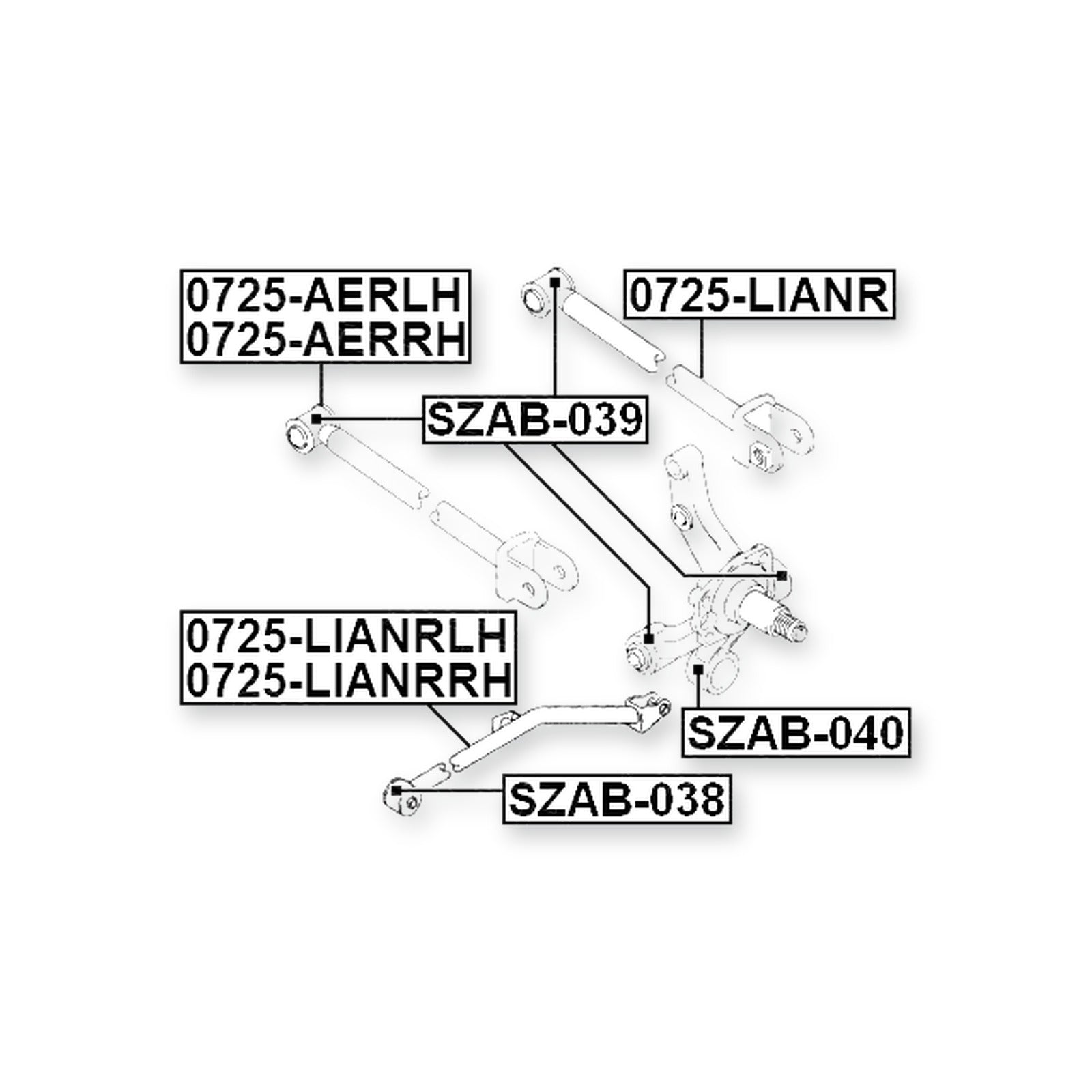 Suzuki Aerio Rear Transverse Link 1995-2001