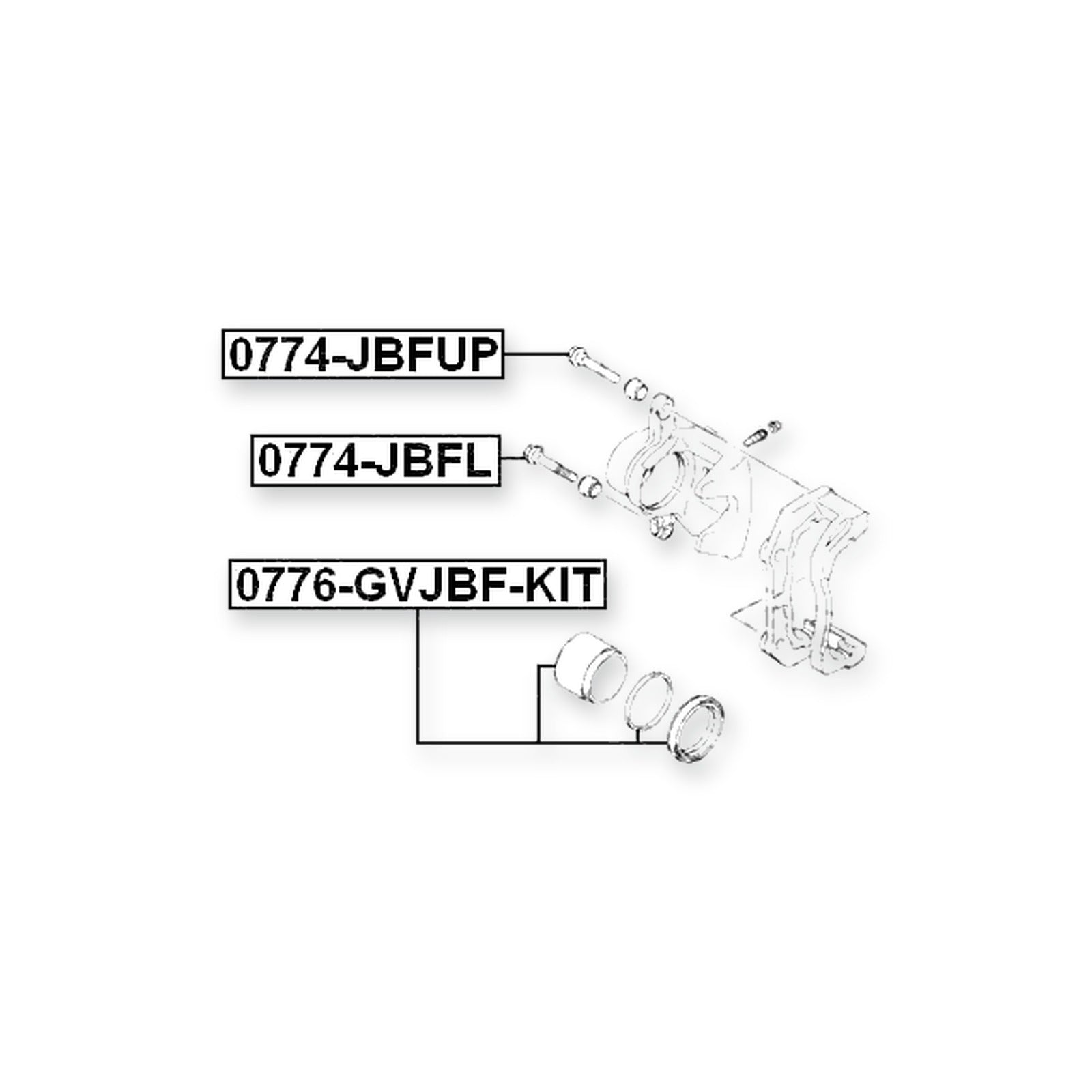 Suzuki Grand Vitara JB416X Front Upper Caliper Slide Pin 2006-2014