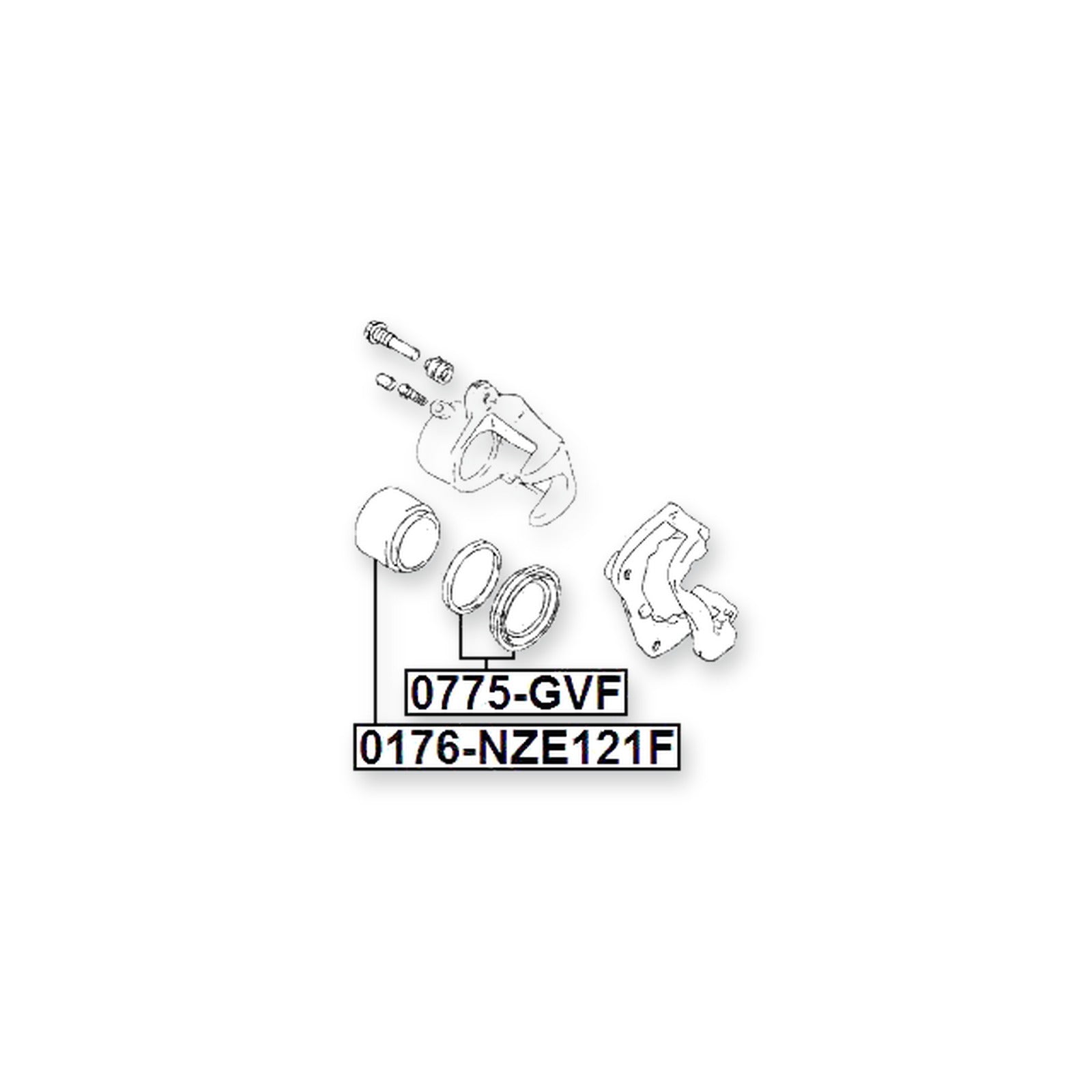 Nissan 4X4 M11 Front Brake Caliper Repair Kit (Set For One Side)