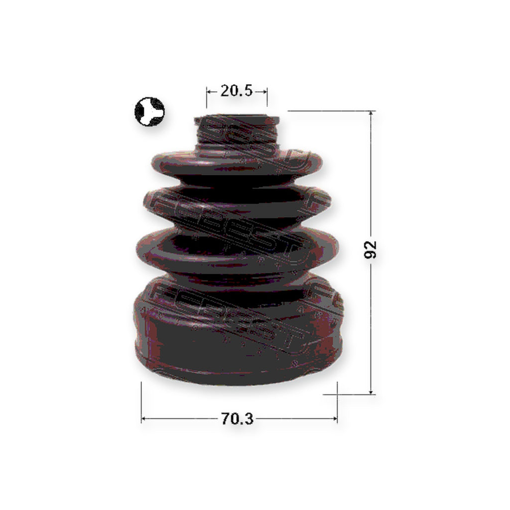 Subaru Impreza G11 Inner Boot CV Joint Kit 70.3X92X20.5