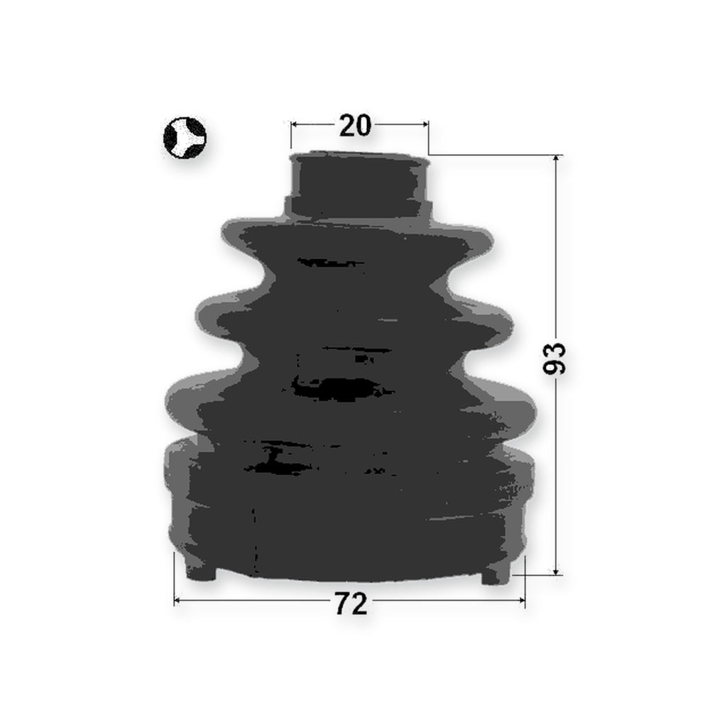 Mazda 626 Gf Inner Boot CV Joint Kit 72X93X20 & More