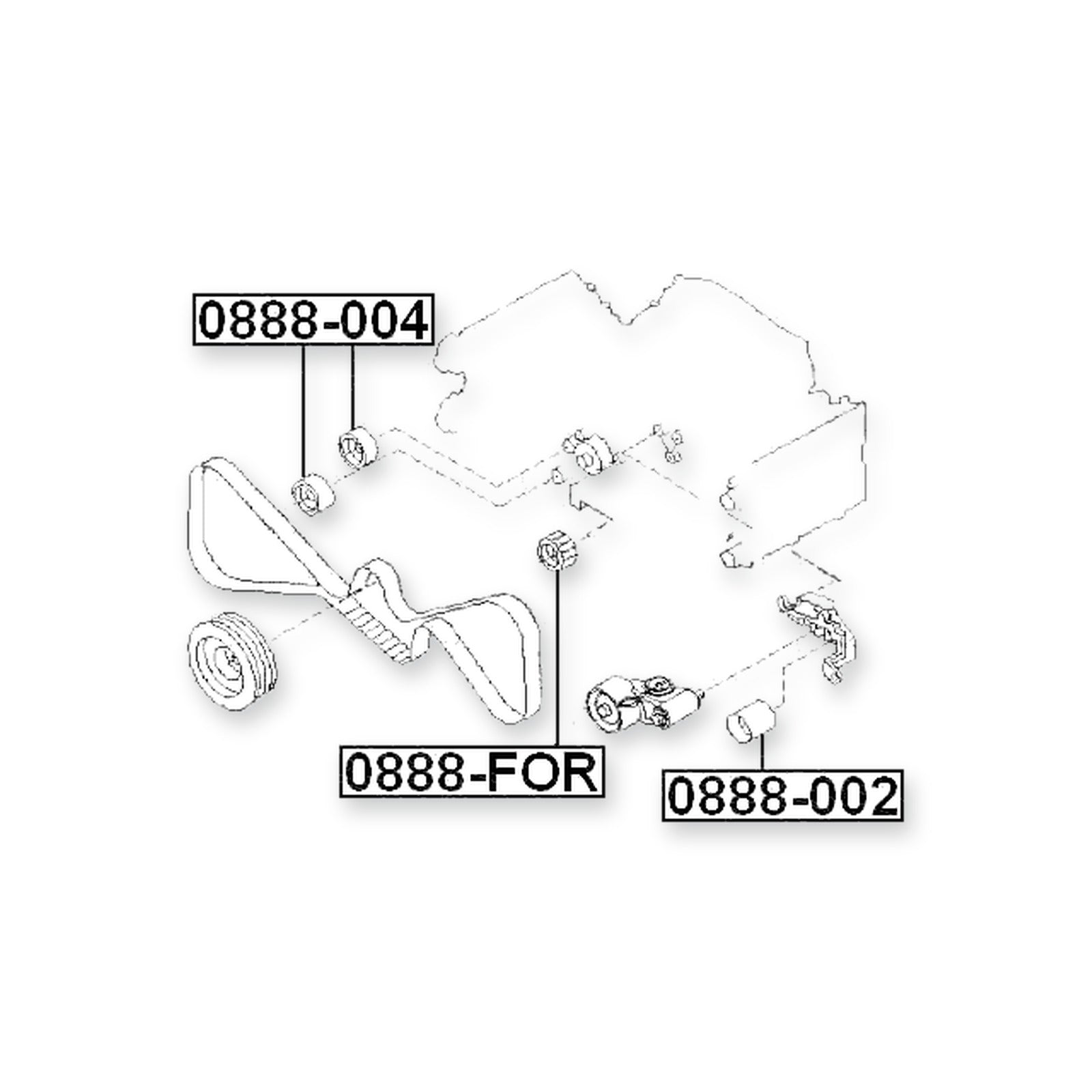 Subaru Exiga Y10 Pulley Idler Timing Belt