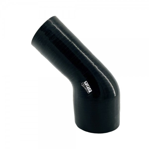 TFI Racing Silicone Hose 45 Deg Reducing Elbow 76 to 63mm (3" to 2.5") ID, 50mm