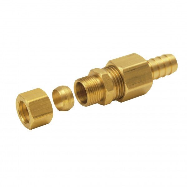 Derale Universal 1/2" Transmission Cooler Line to 1/2" Hose Barb Compress