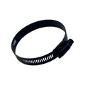 TFI Racing Single Stainless Steel Worm Gear 65-85mm Band Hose Clamp - Black