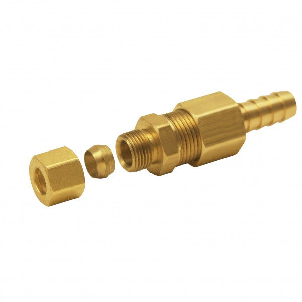 Derale Universal 3/8" Trans Cooler Line to 3/8" Hose Barb Comp Fitting