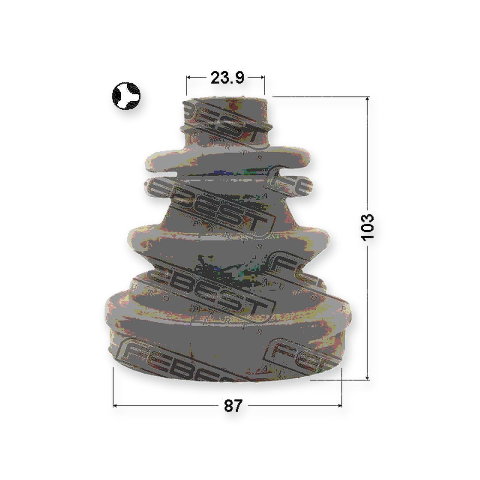 Holden Barina Inner Boot CV Joint Kit 87X103X23.9 & More