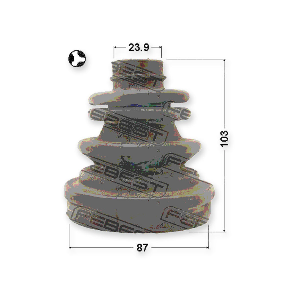 Holden Barina Inner Boot CV Joint Kit 87X103X23.9 & More