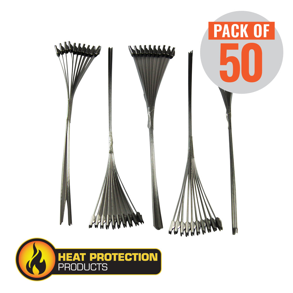 Heat Protection Exhaust Wrap Locking Ties 200mm (8 Inch) Long Heavy Duty Qty 50
