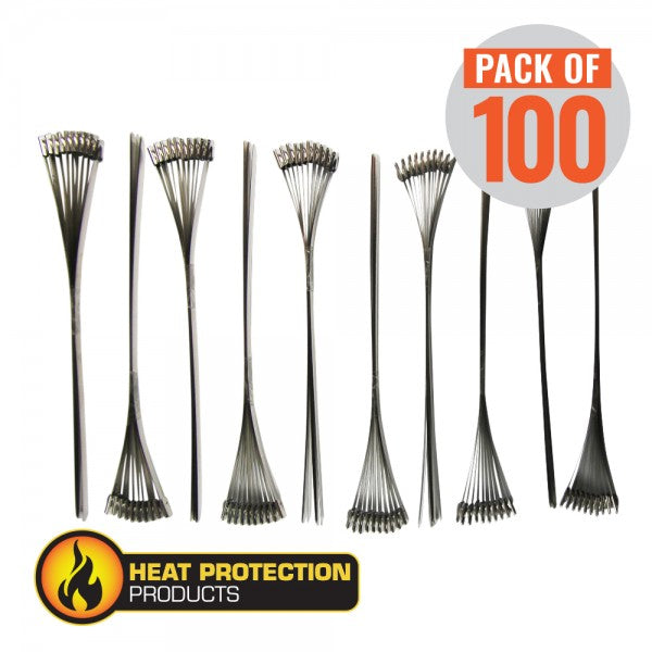 Heat Protection Exhaust Wrap Locking Ties 200mm (8 Inch) Long Heavy Duty Qty 100