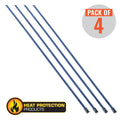 Heat Protection Exhaust Wrap Locking Ties 355mm (14 Inch) Long Heavy Duty Qty 4