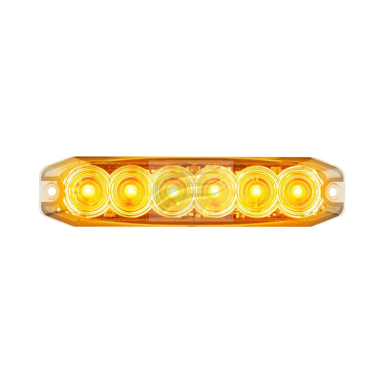 LED AUTOLAMPS Amber 6 Module LED Emergency Lamp 12/24V 3M Tape Flush MNT 25cm