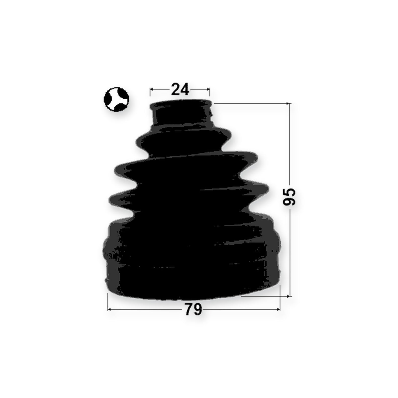 Hyundai Aslan Inner Boot CV Joint Kit 79X95X24