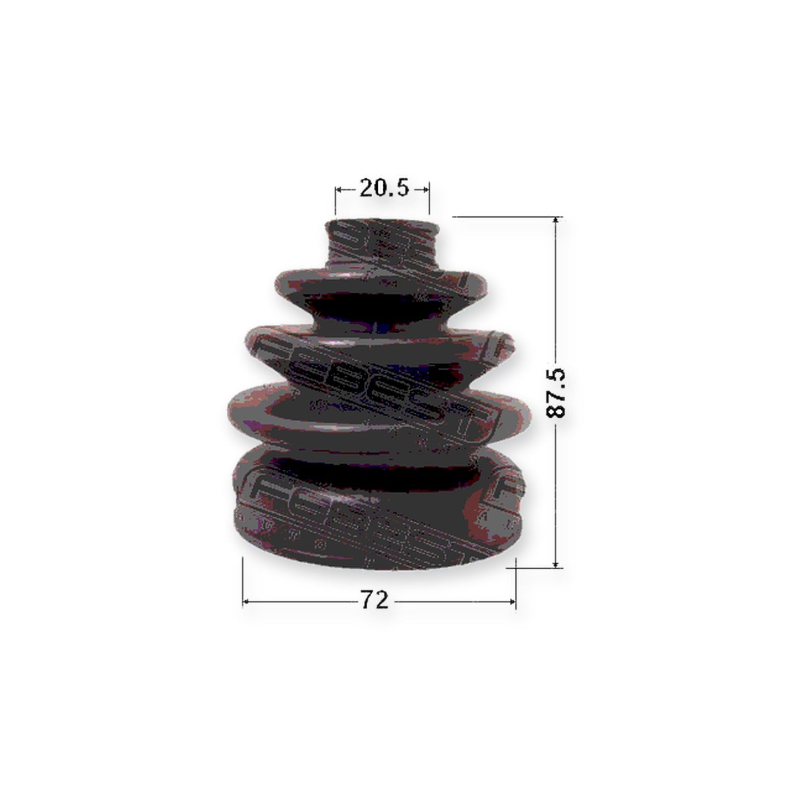 Hyundai Accent Outer Boot CV Joint Kit 72X87.5X20.5