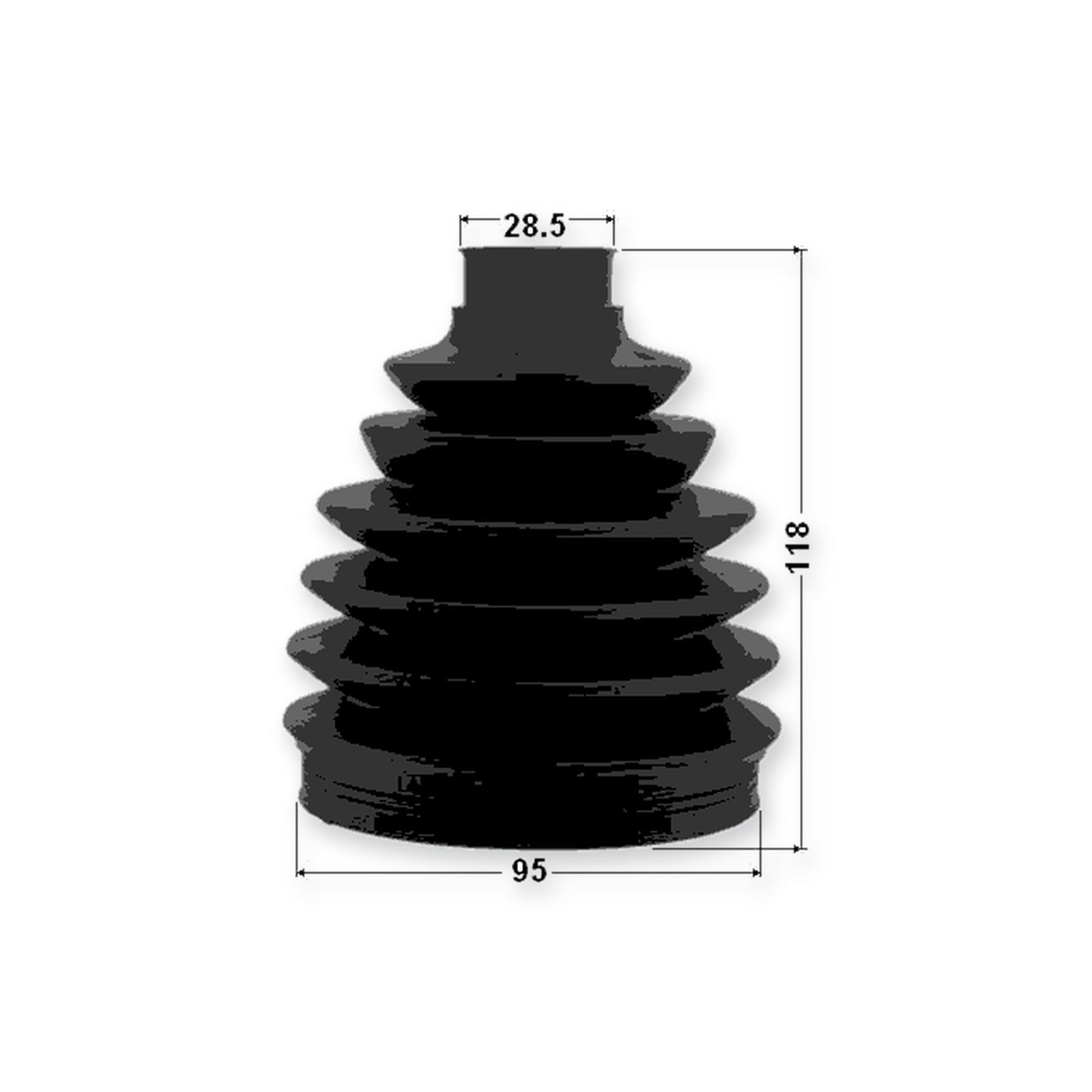 Hyundai CM10 Outer Boot CV Joint Kit 95X118X28.5 2006-on