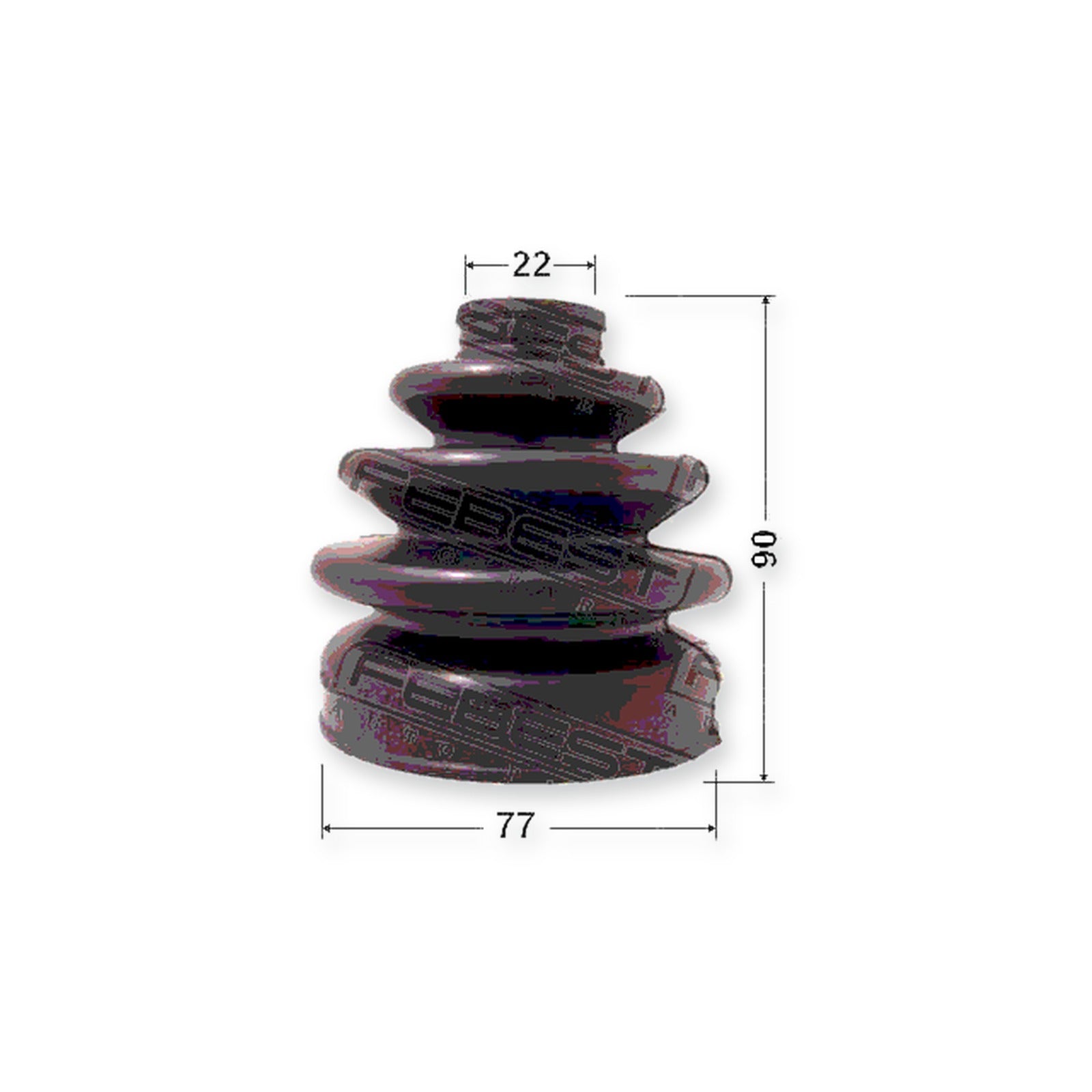 Ford Capri Outer Boot CV Joint Kit 77X90X22 & More