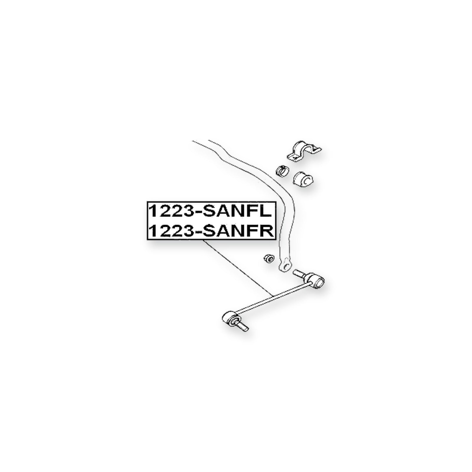 Hyundai Santa Front Left Sway Bar Link