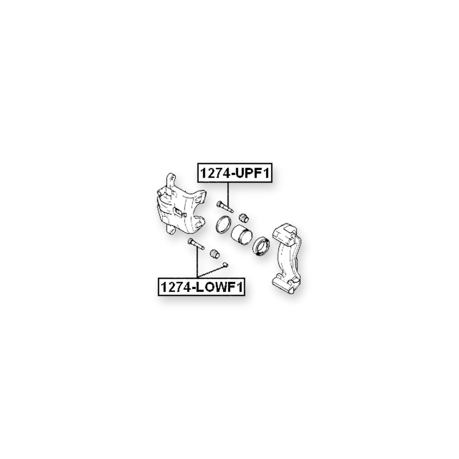 Kia Carstar Front Upper Caliper Slide Pin 2006-on