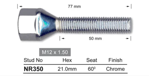 Daewoo Wheel Stud & Nut Set Kalos T200