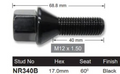 BMW Black Wheel Stud & Nut Set X1 E84 / Z1 E30
