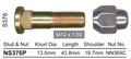Hyundai Wheel Stud & Nut Set Tucson Alloy Wheels / Elantra HD Alloy Wheels & Mor