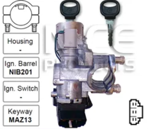 Ignition Lock & Switch for Mazda 626 GE 4 Door (08/94 – 06/99)