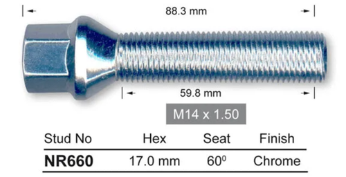 Alfa Romeo Wheel Stud & Nut Set Giulia / Stelvio / 159 / Berera & More