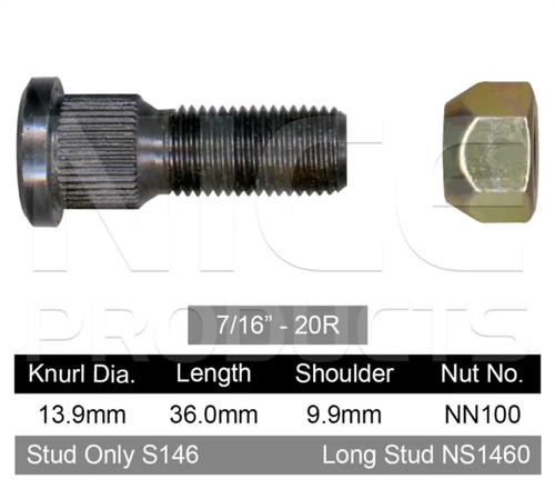 Holden Wheel Stud & Nut Set HQ-WB Rear Drum / HQ-WB Rear Disc & More