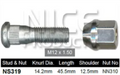 Chrysler Wheel Stud & Nut Set Voyager GS Rear Disc / Voyager RG Rear Disc