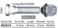 Hyundai Wheel Stud & Nut Set Trajet Steel Wheels