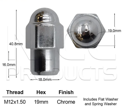 4x GMH Wheel Nut Rodeo TFR 4WD Chassis