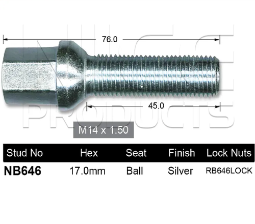 Cupra Wheel Stud & Nut Set Formetor