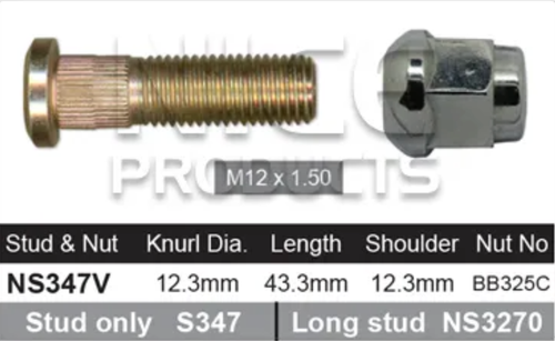 Honda Wheel Stud & Nut Set Concerto Alloy Wheels / ALL Alloy Wheels & More