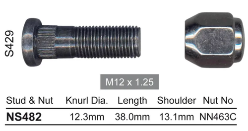 Suzuki Wheel Stud & Nut Set Alto SH410 / Baleno Factory Alloys & More