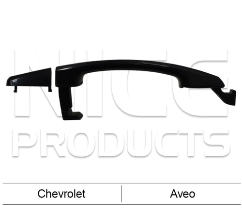 Front Left Outer Door Handle Black for Holden Captiva (10/06 - 01/19)