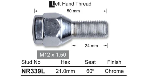 4x Ford Wheel Stud Econovan L/H side / 1400-1800 L/H side / 1400 L/H side & More