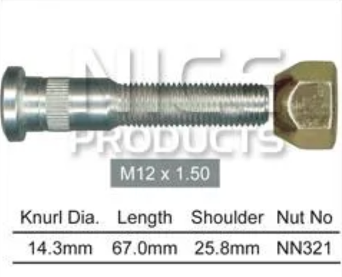 Toyota Wheel Stud & Nut Set 60 Series Chrome Capped Nut & More